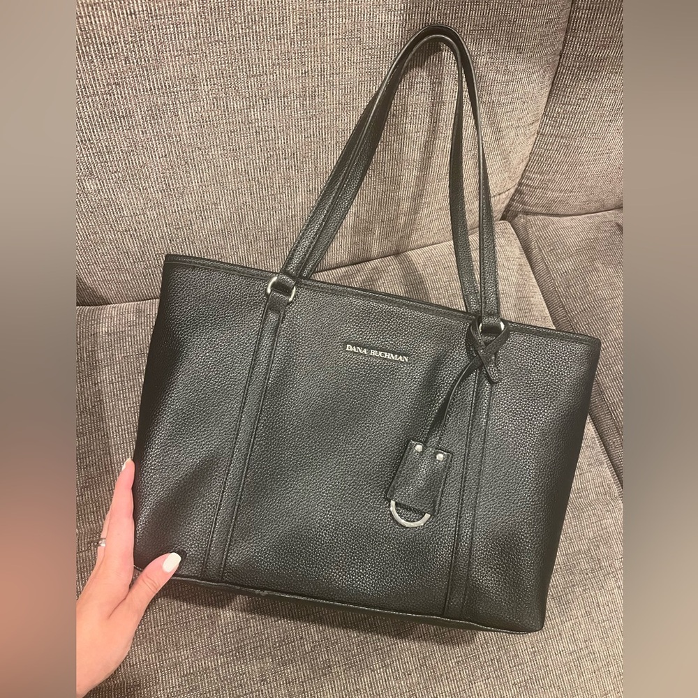 Like New Dana Buchman black tote bag